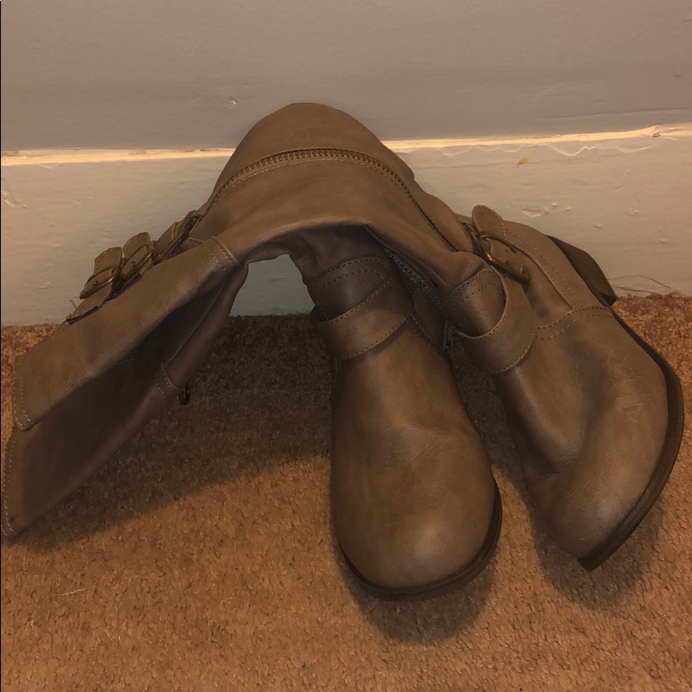 Gray boots!